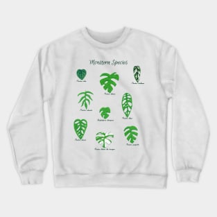 Monstera Species with Labels Crewneck Sweatshirt